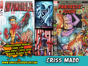 Criss Madd Comic Artist Undiscovered Realm Comic Con Westchester County Center White Plains New York