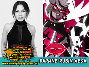 Daphne Rubin-Vega Hazbin Hotel Undiscovered Realm Comic Con Westchester County Center White Plains New York